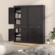 thumbnail image 3 of Costway Armario Despensa de 4 Puertas de 183 cm, Armario Alto Despensa de Cocina con Cajón y Estantes Ajustables, Aparador Independiente para Comedor, Sala de Estar, Pasillo, Negro/Marrón/Gris/Blanco, 3 of 7