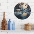 thumbnail image 3 of Deer Snow Forest Trees Lake 10 inch Wall Clocks Non Ticking Easy to Read Battery Decorative for Home Bathroom Kitchen Bedroom Living Room, 3 of 8