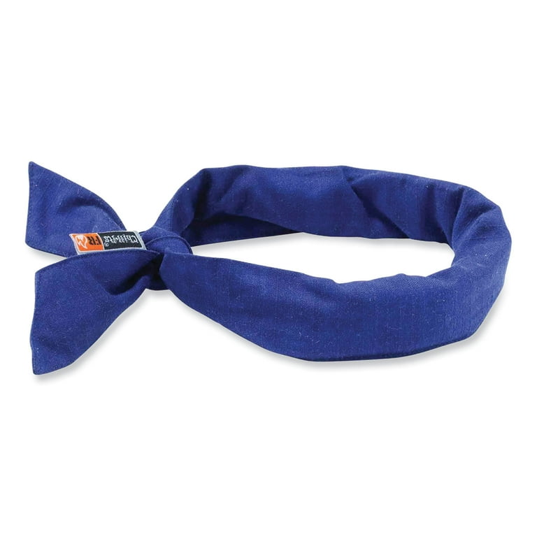 Chill-Its 6700FR Fire Resistant Cooling Tie Bandana Headband, One Size Fits Most, Blue, Ships in 1-3 Business Days Chill-Its 6700FR Fire Resistant Cooling Tie Bandana Headband, One Size Fits Most, Blue, Ships in 1-3 Business Days