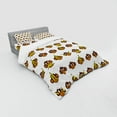 thumbnail image 3 of Ambesonne Cartoon Bedding Set 3 Pcs, Funny Monkeys Bananas, Twin XL, Brown Pale Brown Yellow, 3 of 3