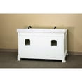 thumbnail image 7 of Mid-Century Double Sink Vanity 60 Inch, Cream White Bathroom Vanity, Wood Vanity with Drawers, 7 of 7