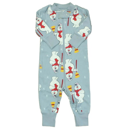 

Pre-owned Hanna Andersson Boys Blue Frosty the Snowman Onesie size: 0-3 Months