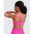 thumbnail image 2 of CRZ YOGA Girls Softness Butterluxe Cross Sports Bra Yoga Athletic Casual Double Spaghetti Strap Kids Teen, 2 of 7