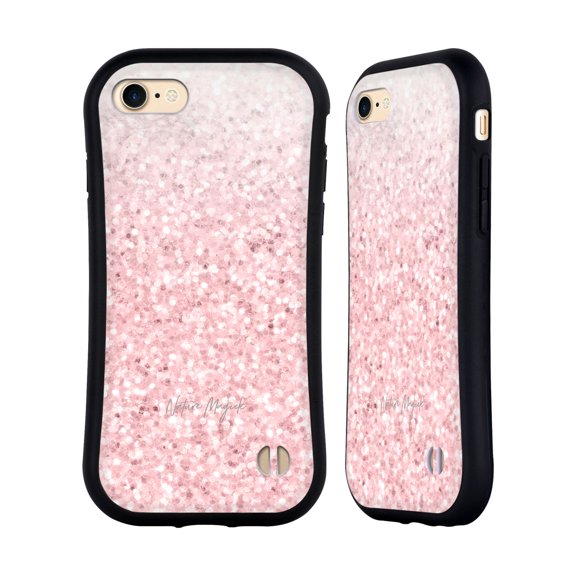 Head Case Designs Officially Licensed Nature Magick Rose Gold Marble Glitter Pink Sparkle 2 Hybrid Case Compatible with Apple iPhone 7 / 8 / SE 2020 & 2022