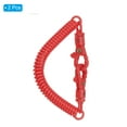 thumbnail image 3 of 2pcs Retractable Coil Spring Keychain with Lobster Clasp Keyring 20cm Red 2 Pcs, 3 of 6