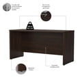 thumbnail image 4 of Pemberly Row 60W x 24D Credenza Desk in Black Walnut - Engineered Wood, 4 of 7