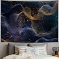 thumbnail image 2 of JRXY Gold and Blue Abstract Art Tapestry Painting, 2 of 6