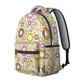 thumbnail image 2 of Donut Design Backpack - Fashionable & Sturdy School Backpack for Students & Adults, Roomy Laptop Compartment, Lightweight for Commute & Campus, Trendy Donut Graphics, Great Gift for Bakery Lovers, 2 of 6