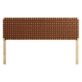 thumbnail image 4 of Headboard, King Size, Brown Natural, Vegan Leather, Bedroom, Modern Contemporary HB36773, 4 of 8