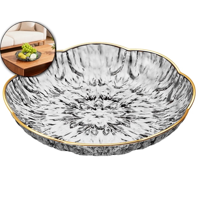 6.3" Fruit Bowl & Snack Plate - Versatile Display for Dried Fruits, Appetizers, and Desserts - Perfect for Home or Party Decor