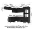 thumbnail image 3 of Madesa Gabinete de Cocina Integral Completa de Esquinero 472 cm Reims Negro 01, 3 of 8
