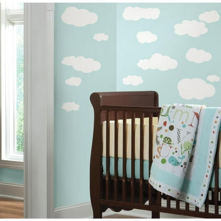 White CLOUDS 19 Peel & Stick  Wall Decals Baby Nursery Stickers Kids Room (Best Baby Nursery Decor)