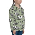 thumbnail image 3 of Goofa Farm Cows Pattern Hooded Sweatshirt for Youth Trendy youth sweatshirt Casual Hoodie for Boys and Girls-Small, 3 of 6