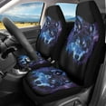 thumbnail image 2 of Yuyamidu Wolf Front Seat Covers for Cars Front Seats Only 2 Pack Car Seat Decor Galaxy Auto Seat Cover Sets Auto Accessories for Women Men, 2 of 7