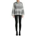 thumbnail image 3 of Time and Tru Women's Ombre Cowl Neck Pullover Sweater, Midweight, Sizes XS-XXXL, 3 of 5
