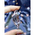 thumbnail image 3 of 1pc High-end Versatile 925 Silver Natural 1.3 Carats Beryl Leaf Design Pendant Brooch Which Can Be Worn In Two Ways For Women, Suitable For Daily Wear, Festive Occasions And As A Gift For The Winter S, 3 of 5