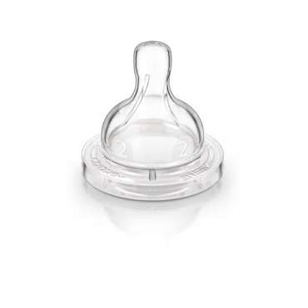 Philips Avent Anti-Colic Slow Flow Nipple for Avent Anti-Colic Baby Bottles, 1 Month+, BPA-Free,