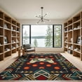 thumbnail image 2 of ODIKA Glowing Gamepad Motif Border Cracked Field Alfombra Pixel Gamer Playful for Dining Room, Basement, Large Office, Non-Slip Chair-Friendly, 2 of 7
