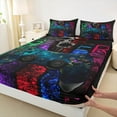 thumbnail image 3 of jejeloiu Kids Gamepad Controller Bed Sheets,Gamer Gaming King Sheets,Spooky Skull Sheet Set For Adults,Ultra Soft Home Decor,4-Piece, 3 of 7