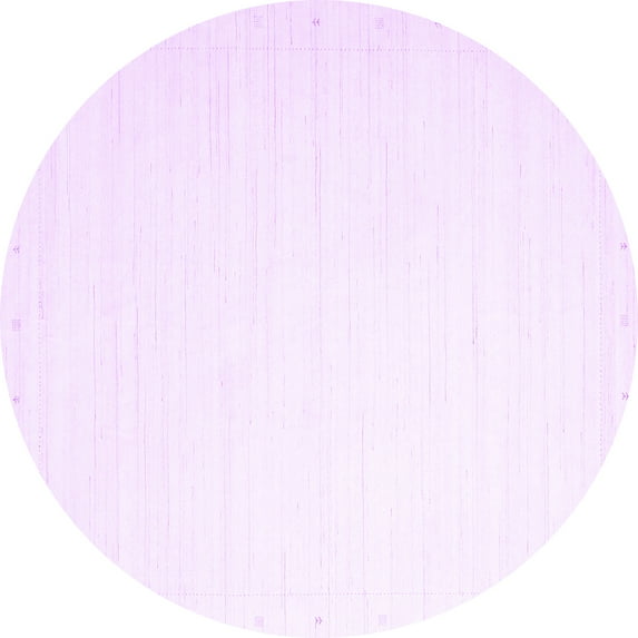 Ahgly Company Indoor Round Solid Purple Modern Area Rugs, 6' Round