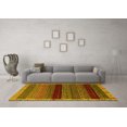 thumbnail image 3 of Ahgly Company Machine Washable Indoor Rectangle Abstract Yellow Modern Area Rugs, 3' x 5', 3 of 4