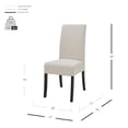 thumbnail image 4 of NPD Furniture Valencia 19" Fabric Chair in Beige (Set of 2), 4 of 10