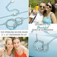 thumbnail image 5 of Silver Silver Interlocking Double-Circle Necklace Sister Birthday Gift for Sisters To Enjoy At Christmas, 5 of 7