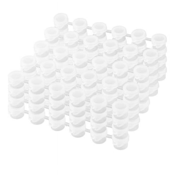 25 Strips Empty Paint Pots Strips Mini Clear Storage Containers Painting Arts Crafts Supplies for Classrooms Schools