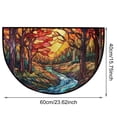 thumbnail image 2 of Riforla Tapis de Porte Demi-Rond Extérieur Grande Entrée Peinture sur Verre Coucher de Soleil Coloré Tapis de Bienvenue Semi-Circulaire pour Garage Patio, 2 of 8