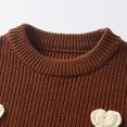 thumbnail image 5 of YunPes Toddler Baby Boy Girl Heart Knit Sweater Kids Outfit Striped Sweater, 5 of 8