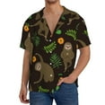 thumbnail image 3 of Sigee Sloth Doing Yoga Print Men's Shirts Casual Button Down Short Sleeve Summer Beach Shirt Hawaiian Vacation Shirts Tee Shirt-X-Large, 3 of 7