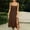 Brown, variant on Muscularfit Blue Womens Dresses Casual Maxi Sleeveless Flowy Halter A-Line Pleated Solid Sun Dress L