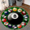 thumbnail image 5 of 120cm Simulation Billiards 8 Ball Rug Round Soft Chair Pad Anti-slip Bath Floor Mat Kids Bedroom Black Carpet Doormat Area Rugs-XinHan, 5 of 5