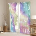 thumbnail image 3 of jejeloiu Galaxy Moon Stars Blackout Curtains Set of 2 (52x84 Each),Colorful Ombre Effect Window Curtains For Girls Teens, 3 of 6