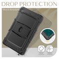 thumbnail image 7 of FJLBDE Case for iPad 6th / 5th Gen (2018 2017) / iPad Air 2 / iPad Pro 9.7 inch, Rugged Shockproof Tablet Cases Cover with Kickstand Shoulder Strap, Black, 7 of 7