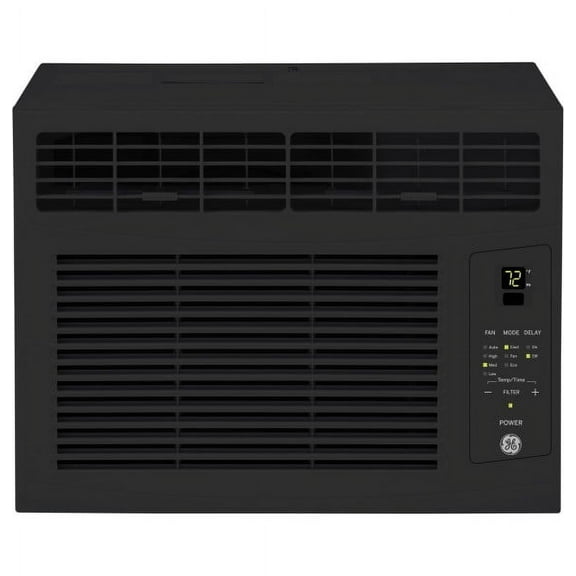 GE® 6,000 BTU Electronic Window Air Conditioner for Small Rooms up to 250 sq ft., Black