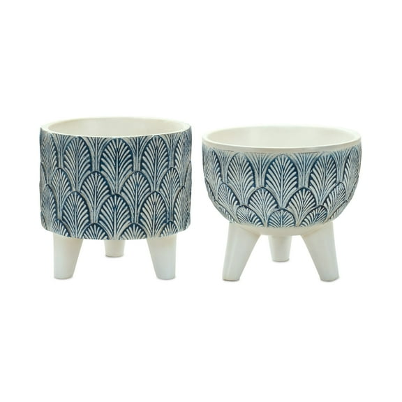 Melrose Set of 2 Geometric Mini Pots with Legs