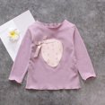 thumbnail image 2 of Edvintorg Toddler Long Sleeve Shirt Girls Cute Strawberry Print Casual Floral Knit Round Neck Cotton Tops 1-9Years Shirts for Girls, 2 of 5