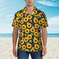 thumbnail image 4 of Balery Sunflowers Print Men's Hawaiian Shirts Short Sleeve Beach Shirt Relaxed Fit Vacation Button Down Shirts-XX-Large, 4 of 9