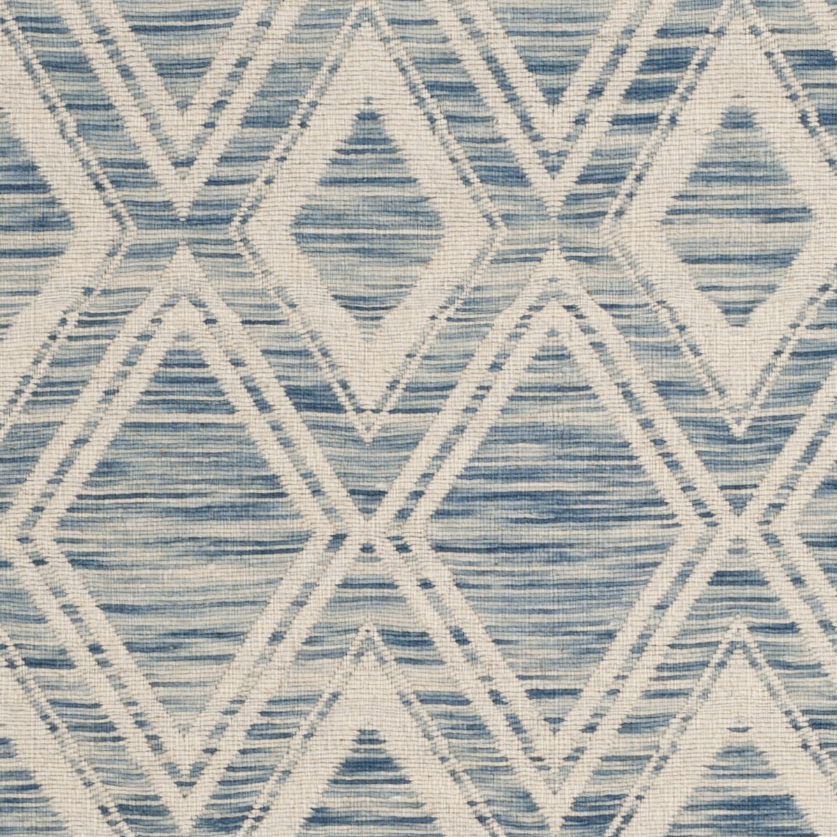 SAFAVIEH Marbella Alicia Geometric Diamonds Wool Area Rug, Dark Blue/Ivory, 6' x 6' Square