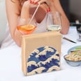thumbnail image 3 of Yayeee Napkin Holder for Table Kitchen Paper Tissue Organization, Blue Wave Pattern, 3 of 8