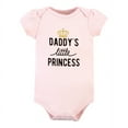 thumbnail image 3 of Hudson Baby Infant Girl Cotton Bodysuits, Daddys Little Princess 3-Pack, 3-6 Months, 3 of 5
