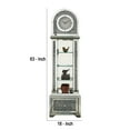 thumbnail image 5 of Grandfather Clock with 1 Drawer and Mirror Frame Silver - Saltoro Sherpi, 5 of 6