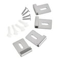 thumbnail image 1 of DOLITY 4 Pieces Stainless Steel Mirror Clips Heavy Retainer Clips for Wall Mounting L, 1 of 9