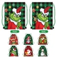 thumbnail image 2 of Bolsa con cordón de Feliz Navidad, saco de Papá Noel, embalaje de almacenamiento, mochila de regalo para Navidad, paquete de regalos de fiesta de año nuevo, 2 of 4