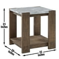 thumbnail image 4 of Steve Silver Libby Indoor 30.25" H Sintered Stone End Table with Storage, Dusty Caramel, 4 of 7