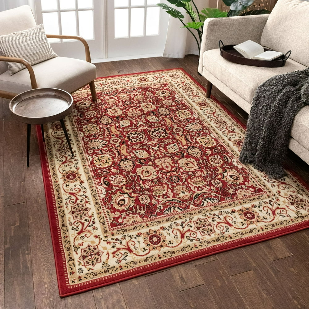 Well Woven Persa 9'3" x 12'6" Traditional Oriental Persian Red Area Rug