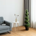 thumbnail image 3 of Costway 4FT Artificial Boxwood Spiral Tree Faux Tree W/Realistic Leaves Indoor Outdoor, 3 of 8