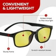 thumbnail image 2 of Blue Light Blocking Glasses for Sleep, Computer & Gaming – Amber Lens to Reduce Eye Strain, Headaches & Improve Rest – Lightweight Anti-Blue Light Eyewear for Men & Women, 2 of 5