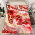 thumbnail image 2 of Castle Fairy Abstract Marble 4 Pieces Queen Sheet Sets for Boys Girls Children,Gradient Marbling Watercolor Ultra Soft Flat Sheet,Gold Metallic Queen Fitted Sheet,Luxury Bedroom Decor, 2 of 7